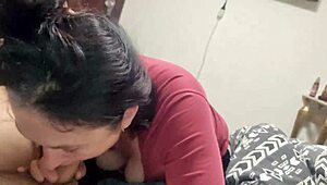 Slutty Married Wife Cheats with Blowjob and Mouth Cumshot Close-Up. Her Submissive Side Shines Through!