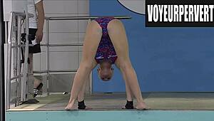 i was hidin and watchin womens high diving in bikinis, young legs and asses