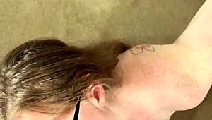 Lexi swallows bbc cum in homemade blowjob