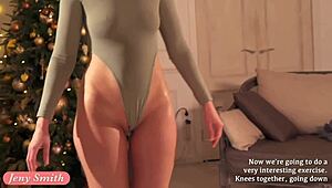 jeny smith pulls erotic prank in stretching class