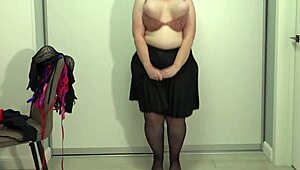 Mature Teacher Chooses A Bra For Work, Big Gorgeous Boobs Jump And Pop Out Of Bras With Saggy Tits