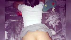 Fresh and tender student girl's delicious little ass in homemade video