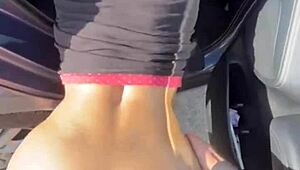 He covers her face with cum after fucking her round ass