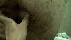 real voyeur perverted stepmother masturbates while watching her stepson shower