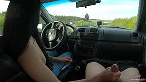 Hey, ever had a wild handjob on a public road?