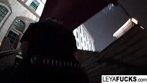 Hooker Escapes Snowy Streets with Anal for Pimp