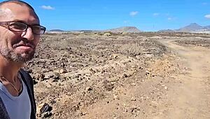 i had real sex with my wife in the yellow mountain desert, full video on my red page, big tits deepthroat blowjob outdoor cute brunette cumshot