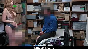 Slutty Redhead Stepmom and Stepdaughter Strip Searched in Garage by Burglar - LifterMilf