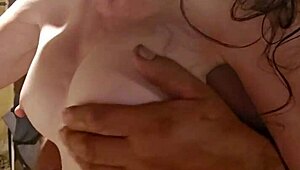 Playing With Her Tits And Hand Job