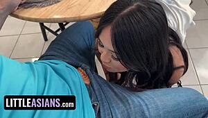 asian phoebe kalib spit roasted and eats cum on sushi 🍣