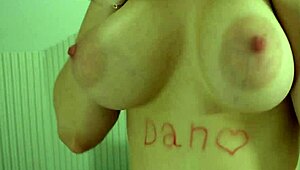 i watch stella take off her black dress and shake her big tits for dan