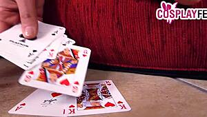 Look at this sexy cosplayer teasing you with her feet in stockings!