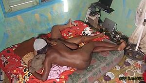 just some amateur ebony getting slammed hard outdoors in a quick session