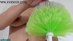 Perverse Mature Milf Stretches Pussy With Gloves And Plungers