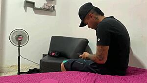 Hermanastra Putonga Craves Hard Fucking in My Room with Blowjob