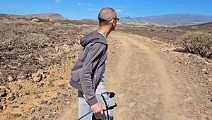 i had real sex with my wife in the yellow mountain desert, full video on my red page, big tits deepthroat blowjob outdoor cute brunette cumshot