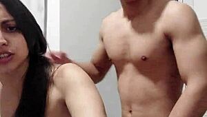 stop cooking, let’s have a quick hot brunette sex