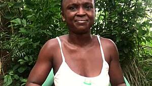 Crazy girl twerking in clothes until showing small tit