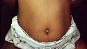 Busty milf gives blowjob and strips in interracial gay scene