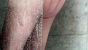 Wife caught in orgasmic shower fucking again