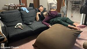 Amateur Japanese Couple's Real Sex With Riding And Orgasm