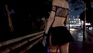 Hairy Pussy Upskirt & Flashing In Public - Trick Or Treat 👻