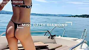 Boat wash in sexy thong swimsuit summer is here