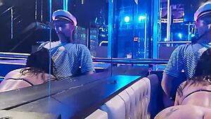 Latina Amateurs Creampie in Public Club