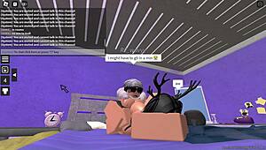 Rich Slut Gets Pounded Hard by a Roblox Fan in Wild Action