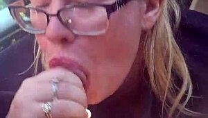 break time turns into deepthroat action with a busty bbw swallowing everything