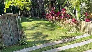 My husband's friend secretly cums on my tits