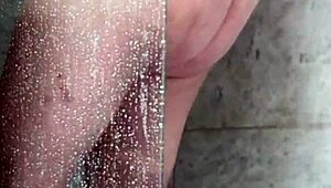 Wife caught in orgasmic shower fucking again