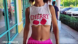 Cum Out With Me Like This, Latina Flashing On Street