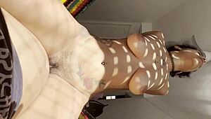 The naughty girl gave a wet blowjob and rode the monster cock on the net.