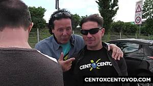 two naughty dolls trample alex magni with DOUBLE PENETRATIONS and BLOWJOBS in italian amateur