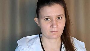 toxic russian doctor tried dominating at checkup, but i fucked her mouth hard in pov asmr!