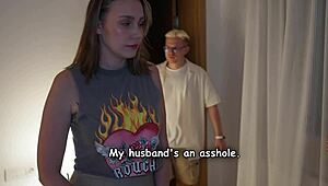 Step sister shocked as step son cums in step mom during shared hotel room sex