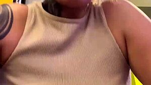 wet shirt reveals tits at gym