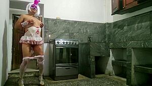 Milf revives her lustful moments in the brothel.