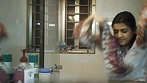 Shower Voyeur Catches Big Tits BBW Bathing