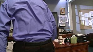 coworker tests huge dick in office fuck