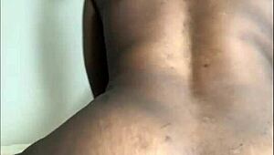 Ebony Brunette's Huge Pussy And Ass Wide Open