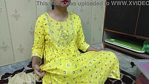 Father-in-law engages in intense sex with stepdaughter on a USA ranch with Hindi audio.