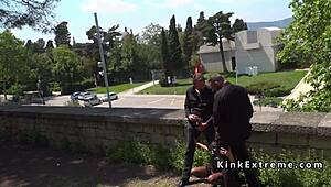 i watch this spanish hottie get gangbangd in public