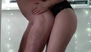 Mistress loves fucking her stepbrother's ass in the kitchen 😈