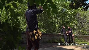 i watch this spanish hottie get gangbangd in public