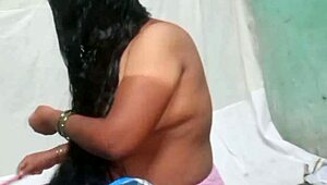 Indian Couple's First Time In Bath With Blowjob