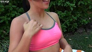 Sweaty lesbian workout session with Gia and Lola