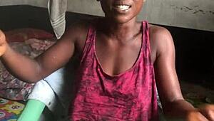 crazy bitch smokes in landlord's room while wearing sexy clothes