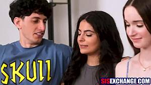 hot step sisters get drilled by beavis and butthead in wild family mess